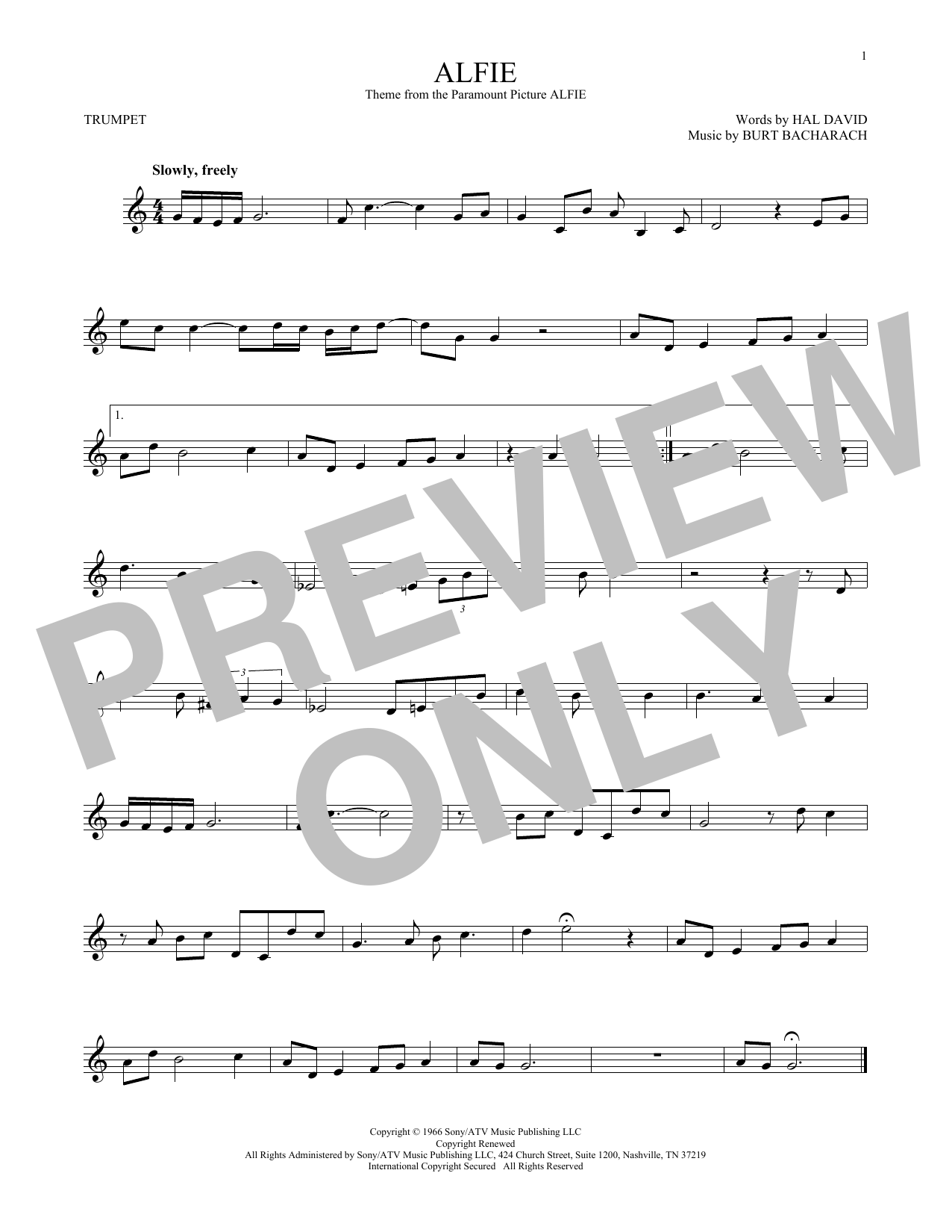 Produktgalerie: Seite 1 von 1 Alfie, Dionne Warwick, Trompete