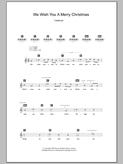 Produktgalerie: Seite 1 von 1 We Wish You A Merry Christmas, Traditional, Melodieinstrument