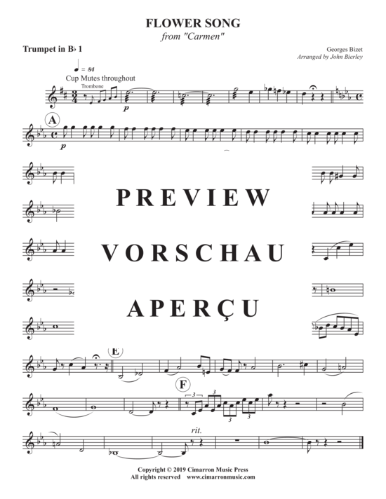 Produktgalerie: Seite 7 von 11 Flower Song , , (Blechbläser Quintett)