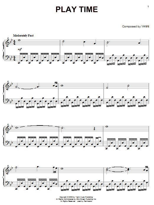 Product gallery: Page 1 of 1 Play Time, Yanni