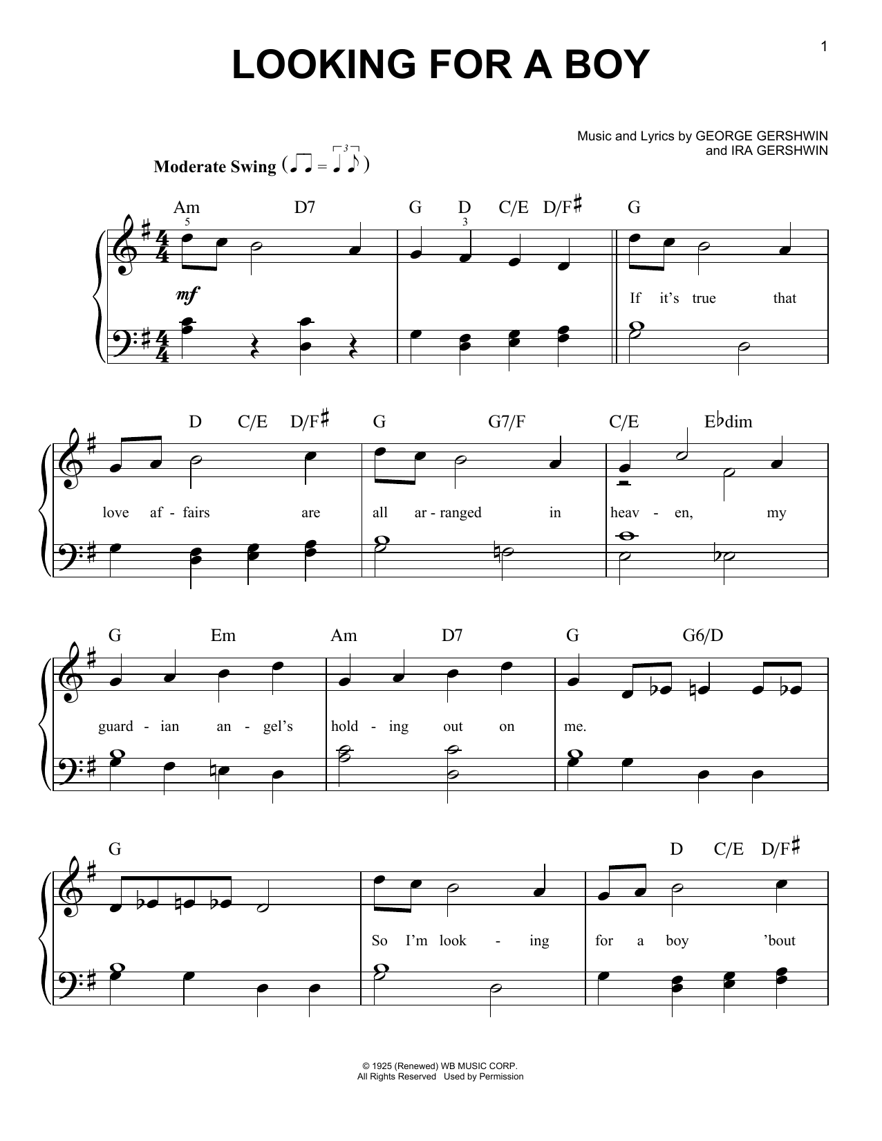 Produktgalerie: Seite 1 von 1 Looking For A Boy, George Gershwin, Klavier