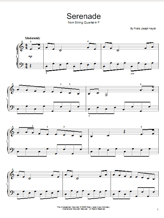 Product picture to: Serenade From String Quartet in F