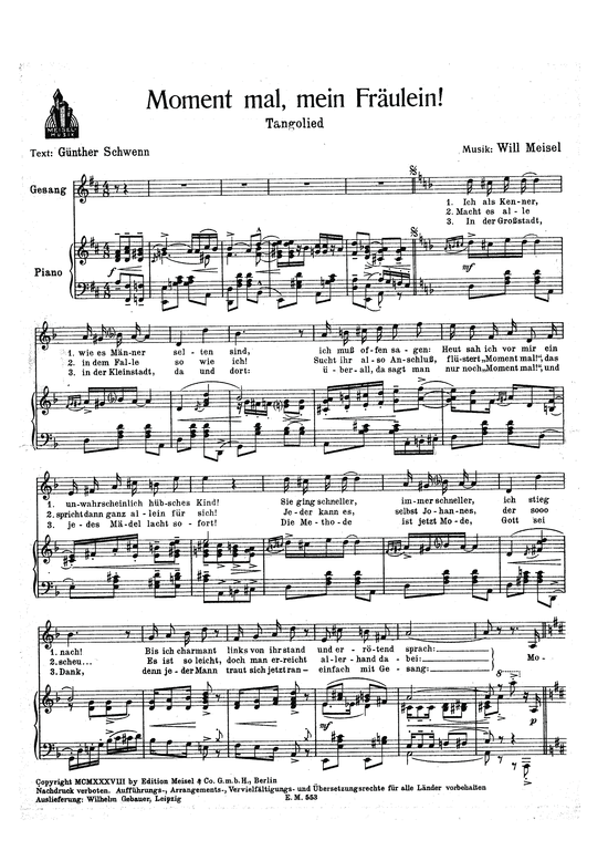 Produktbild zu: Moment mal, mein FräuleinTango