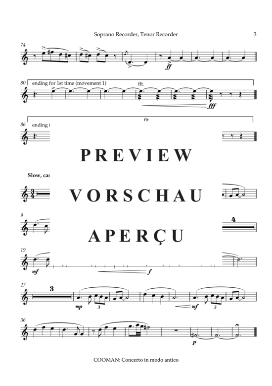 Product gallery: Page 14 of 16 Concerto in modo antico , , (soprano or tenor recorder + strings)