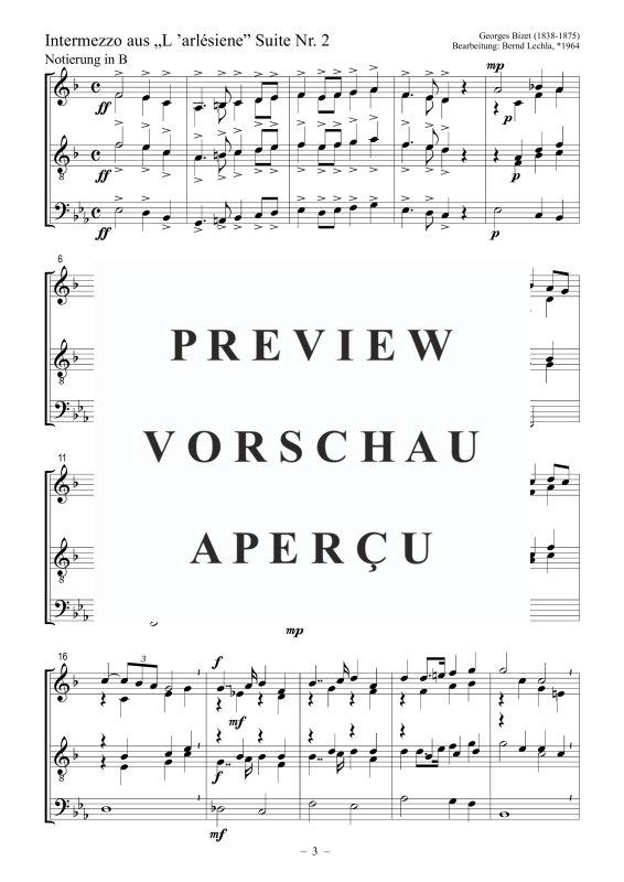 Produktgalerie: Seite 4 von 5 Intermezzo aus L'Arlésienne, Suite Nr. 2, , Posaunenchor