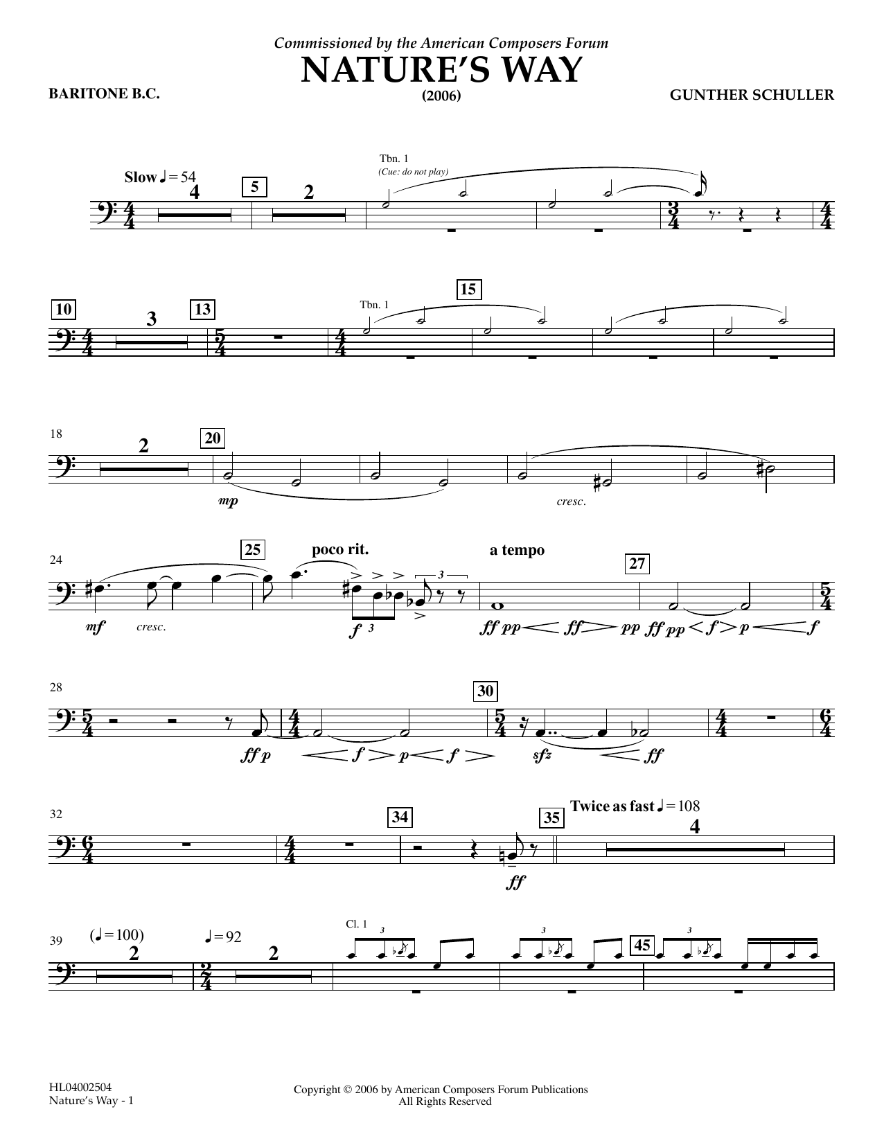 Product picture to: Nature's Way - Baritone B.C.