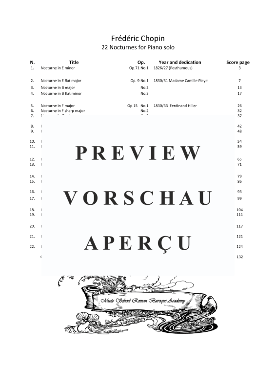 Produktgalerie: Seite 3 von 11 22 Nocturnes für Klavier – Vollständige Partituren, , Klavier Solo