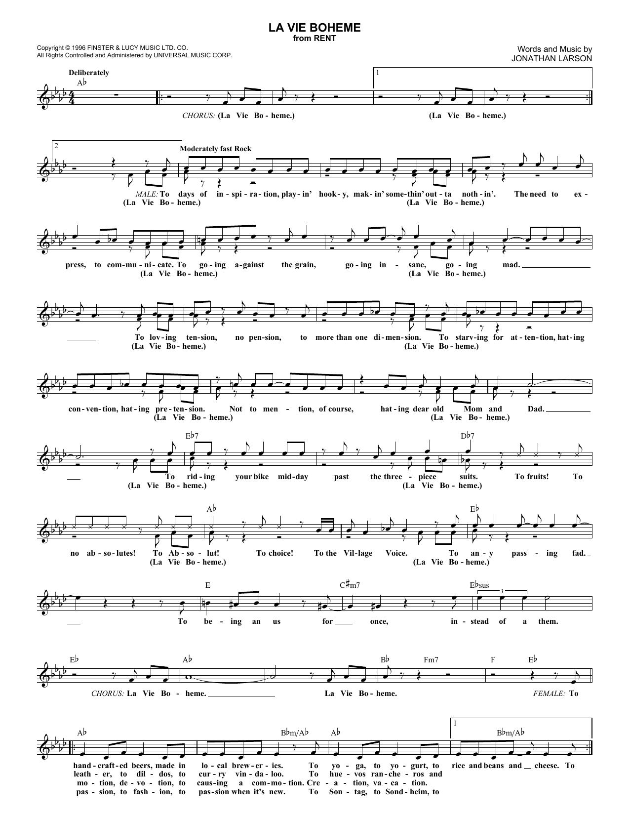 Produktbild zu: La Vie Boheme