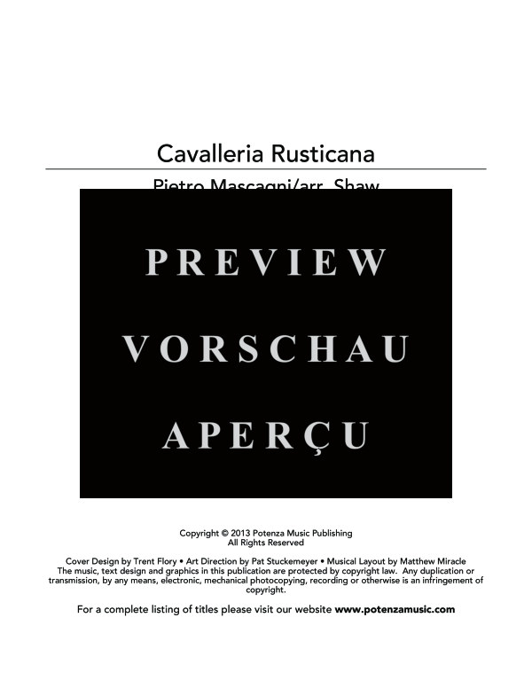 Produktgalerie: Seite 3 von 11 Cavalleria Rusticana, , (Blechbläser Quintett)