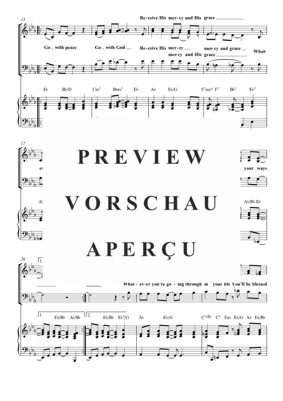 Produktgalerie: Seite 7 von 8 Blessing (Go With Peace), , Gemischter Chor SAB und Klavier