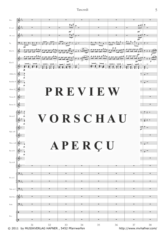 Product gallery: Page 10 of 11 Ouvertüre Tancredi, , (large wind orchestra)