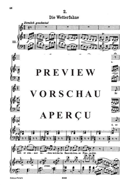 gallery: Die Wetterfahne D.911-2 (Winterreise) , ,  (Gesang hoch + Klavier)