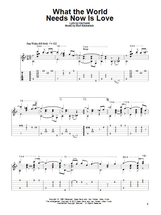 Produktgalerie: Seite 1 von 1 What The World Needs Now Is Love, Bacharach & David, Gitarre