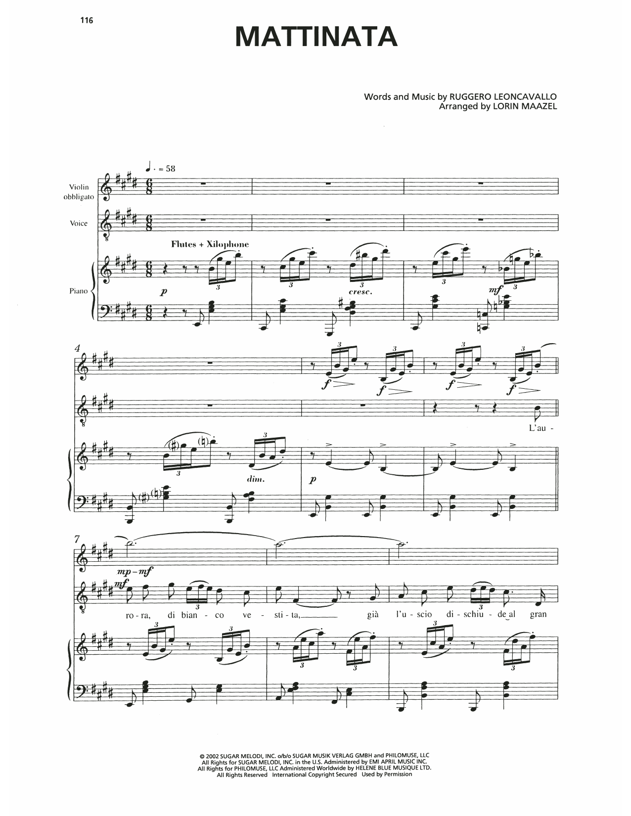 Produktgalerie: Seite 1 von 1 Mattinata, Andrea Bocelli, Gesang, Gitarre, Klavier