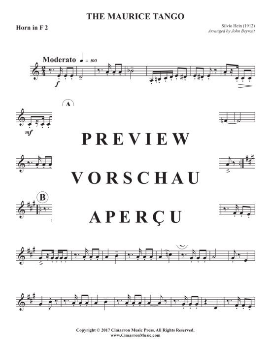 Product gallery: Page 17 of 21 The Maurice Tango (1912) , , Woodwind Ensemble