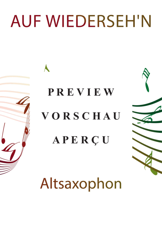 Product gallery: Page 2 of 4 Auf Wiederseh´n (Soloinstrument in Es + Akkorde) , Carol, René, Lead Sheet