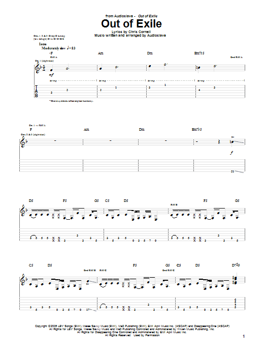 Produktgalerie: Seite 1 von 1 Out Of Exile, Audioslave, Gitarre
