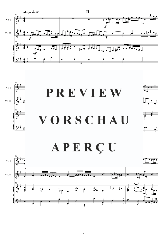 Produktgalerie: Seite 4 von 11 Trio Sonata No.11 in E-Moll Op.1, , 2 Violinen und Cembalo