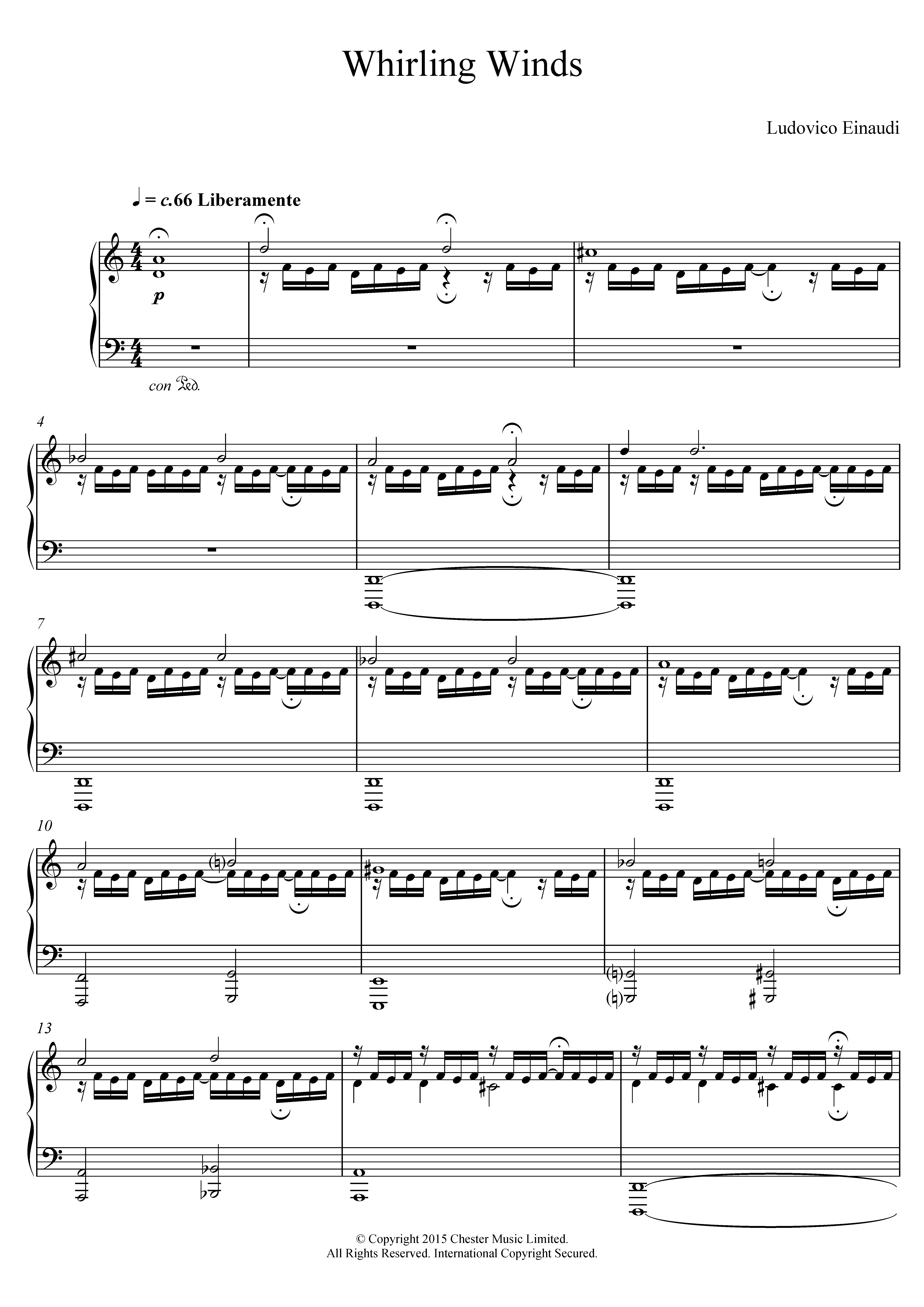 Product gallery: Page 1 of 1 Whirling Winds, Ludovico Einaudi