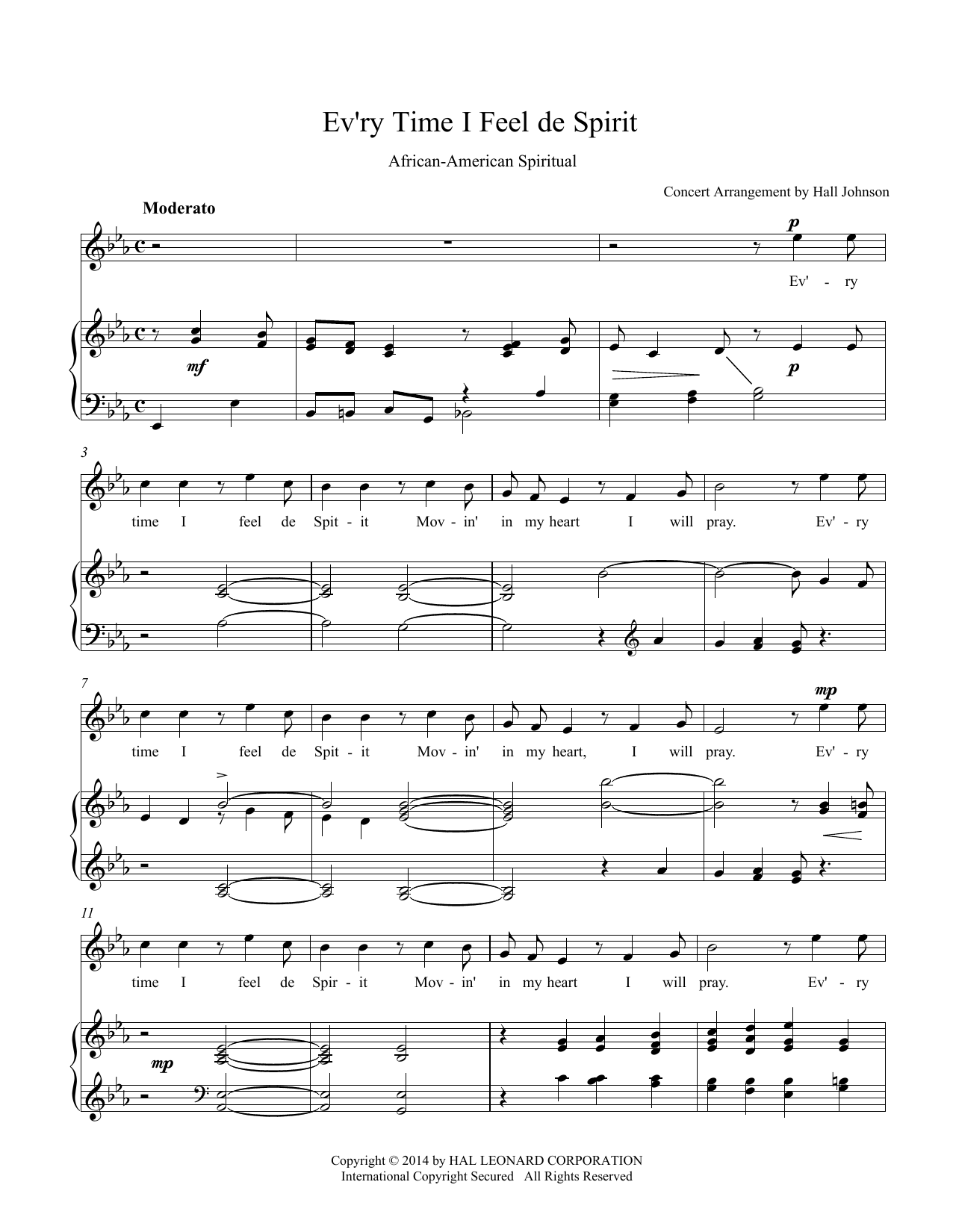 Produktbild zu: Ev'ry Time I Feel de Spirit (E-flat)