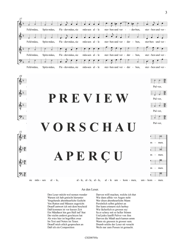 Product gallery: Page 4 of 4 Nun hört, ihr Herrn - Das Mäuselied (Musikalische Kurzweil), , (mixed choir)