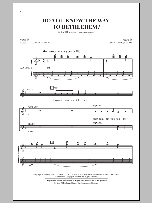 Product gallery: Page 1 of 1 Do You Know The Way To Bethlehem?, Brad Nix