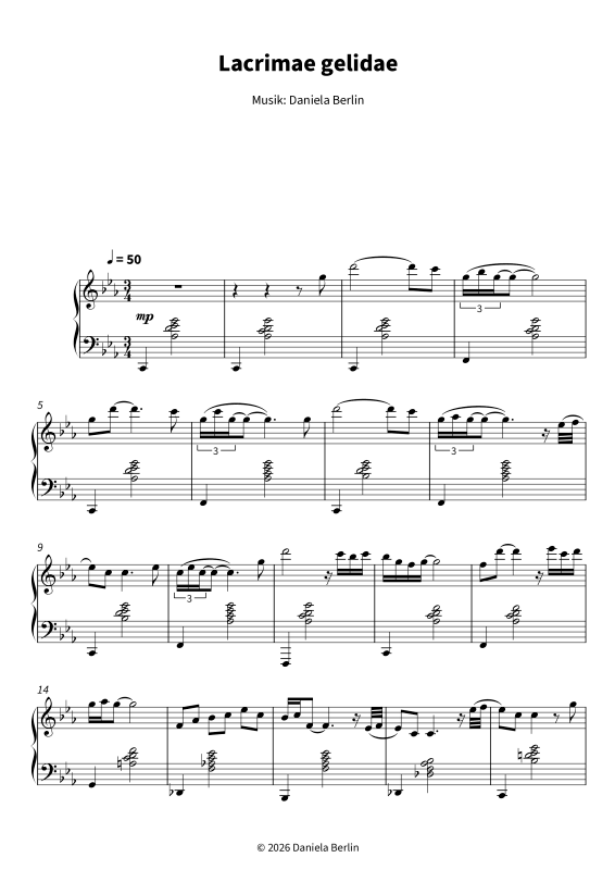 Produktgalerie: Seite 1 von 6 Lacrime di ghiaccio - Erstarrte Tränen, , Klavier Solo