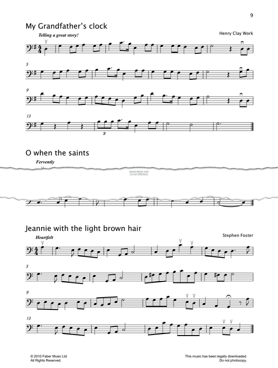 Produktgalerie: Seite 1 von 1 Jeannie with the Light Brown Hair, Stephen Foster, Violoncello