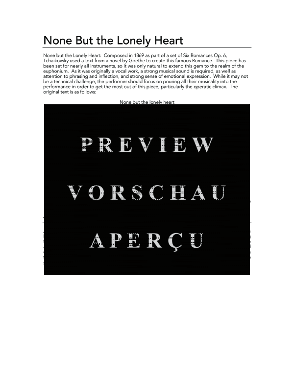 Product gallery: Page 4 of 10 None But the Lonely Heart, , (euphonium and piano)