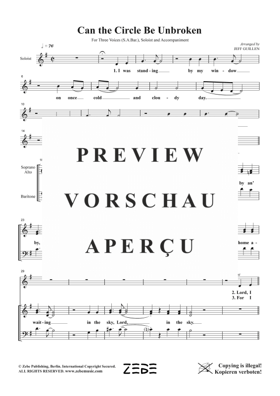 Produktgalerie: Seite 3 von 11 Can the Circle Be Unbroken, , Gemischter Chor SAB, Solo und Klavier