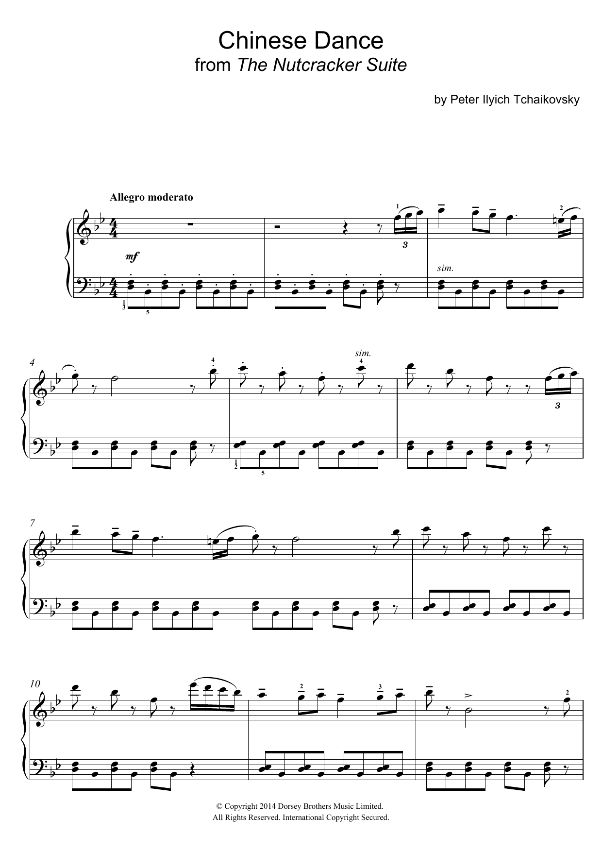 Produktbild zu: Chinese Dance (from The Nutcracker Suite)