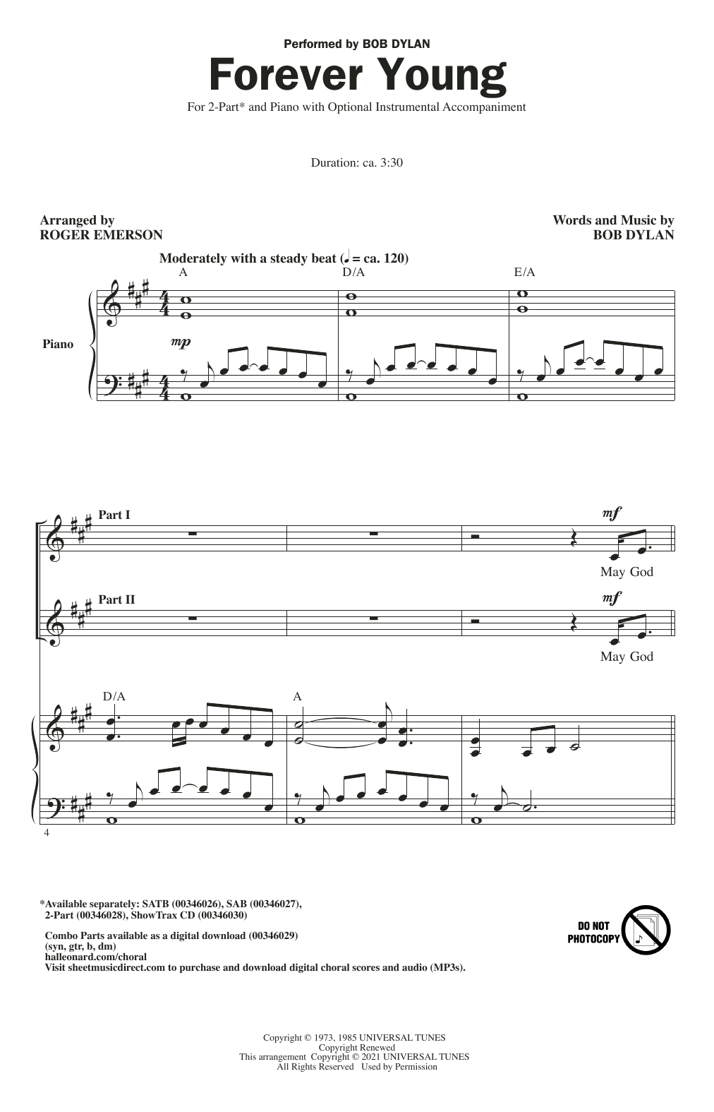 Produktbild zu: Forever Young (arr. Roger Emerson)