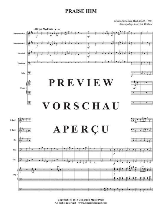 Produktgalerie: Seite 2 von 19 Praise Him , , (Blechbläser-Quintett + Orgel)