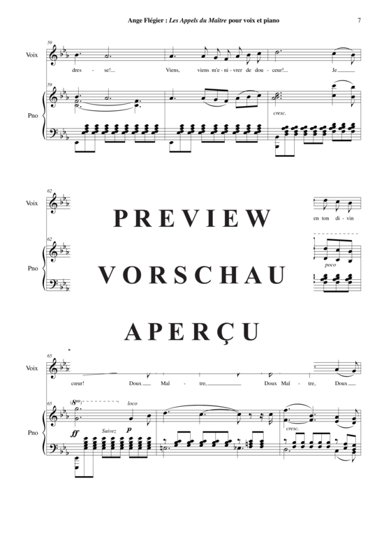 Product gallery: Page 8 of 11 Les Appels du Maître , , (voice high + piano)