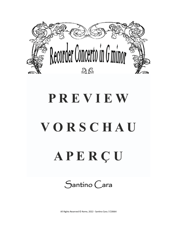 Produktgalerie: Seite 2 von 11 Recorder Concerto in G minor, , Altblockflöte und Kammerorchester