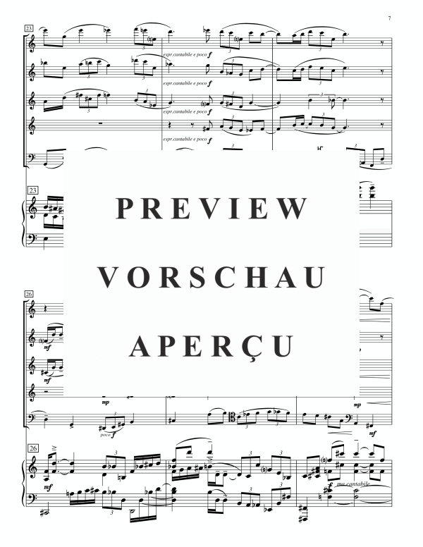Produktgalerie: Seite 9 von 11 Sextet, , (Holzbläser Quintett und Klavier)