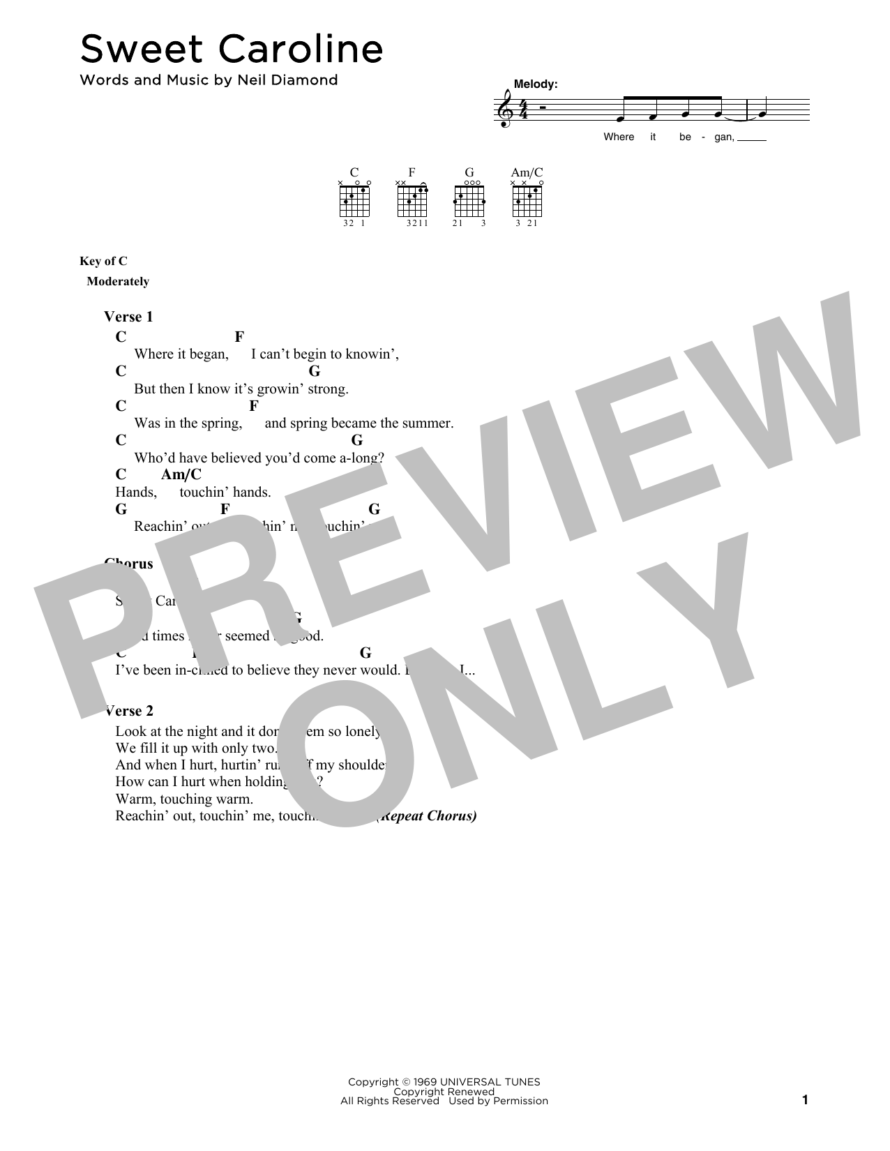 Produktbild zu:  Sweet Caroline - Neil Diamond