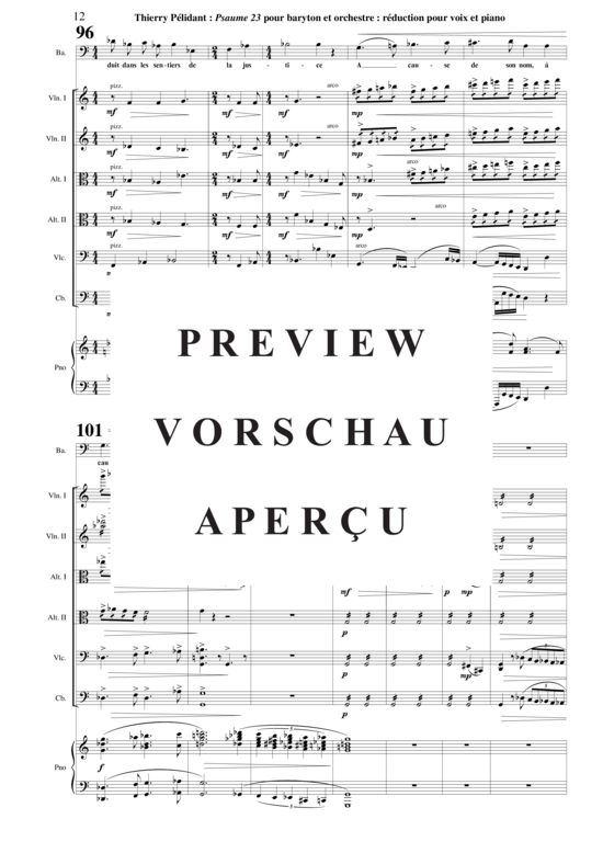 Product gallery: Page 13 of 21 Psaume 23 , , (Bass/Bariton + Orchester, Piano)