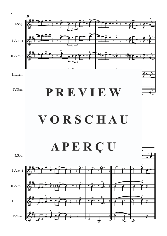 gallery: Santa Claus Is Coming To Town, , Saxophone Quartet S/A A T B