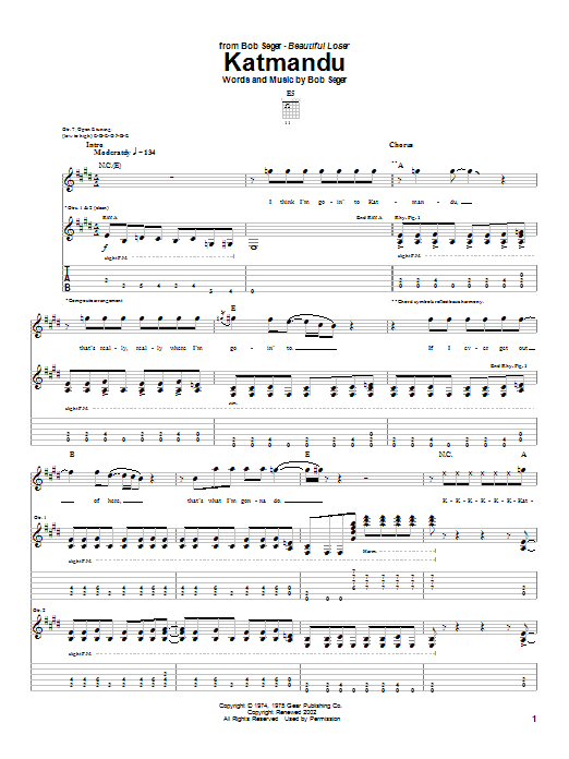 Product gallery: Page 1 of 1 Katmandu, Bob Seger
