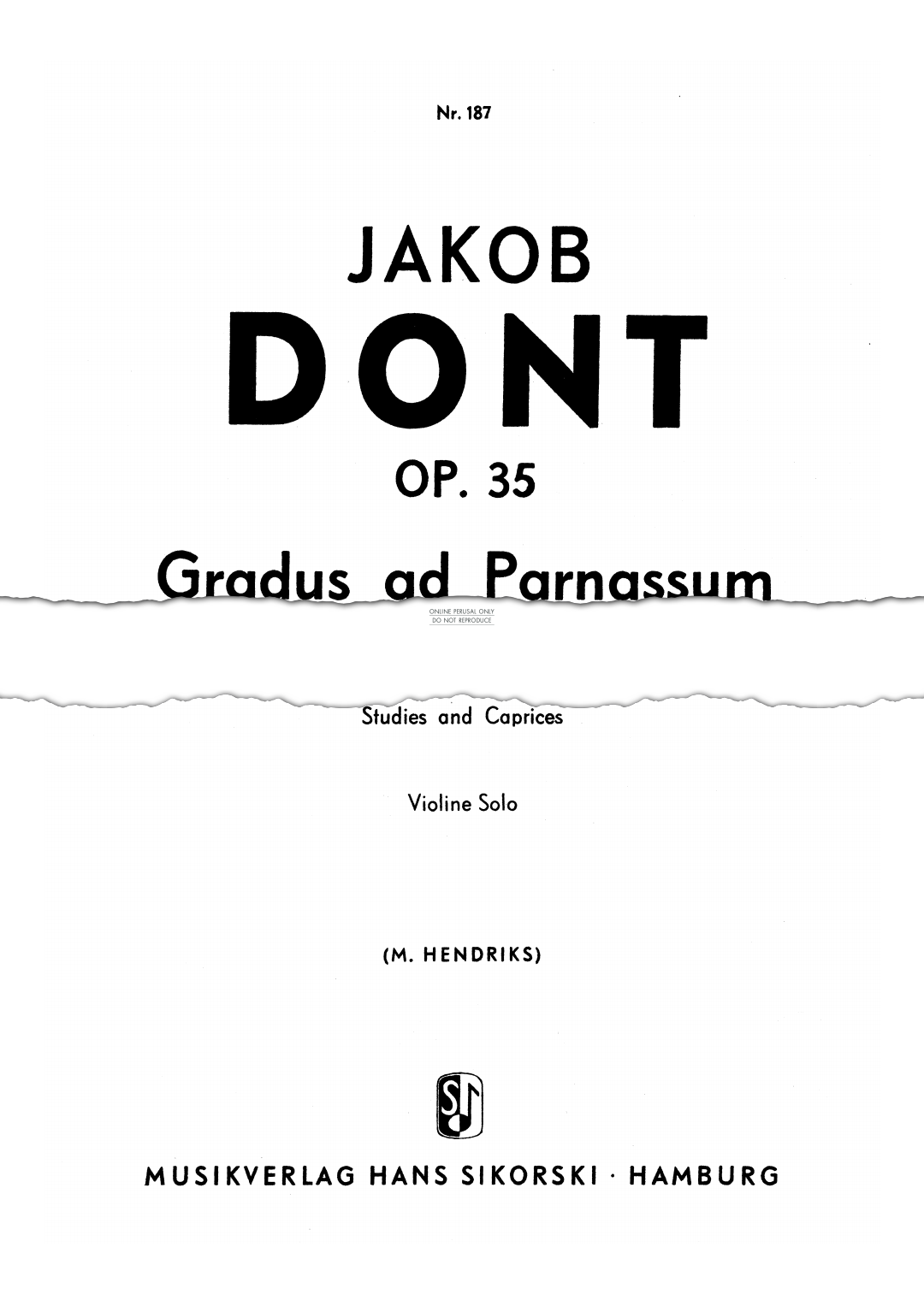 Produktgalerie: Seite 1 von 1 Gradus ad Parnassum, Jakob Dont, Violine