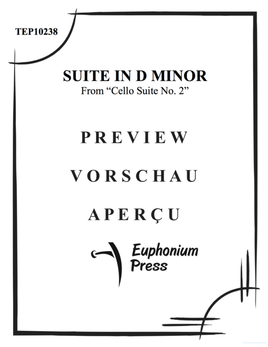 Produktgalerie: Seite 2 von 21 Suite in D minor , , (Euphonium + Tuba)