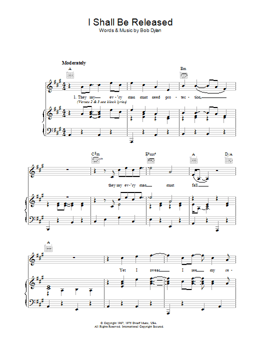 Produktgalerie: Seite 1 von 1 I Shall Be Released, Bob Dylan, Gesang, Gitarre, Klavier