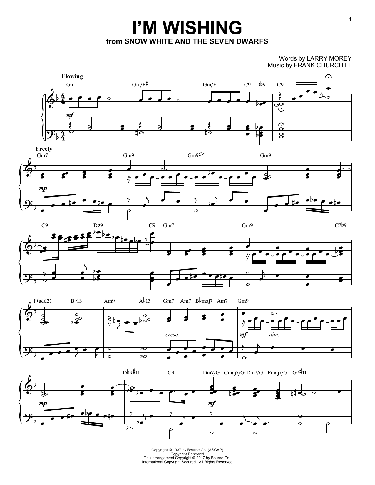 Product gallery: Page 1 of 1 I'm Wishing [Jazz version] (from Snow White And The Seven Dwarfs), Larry Morey & Frank Churchill