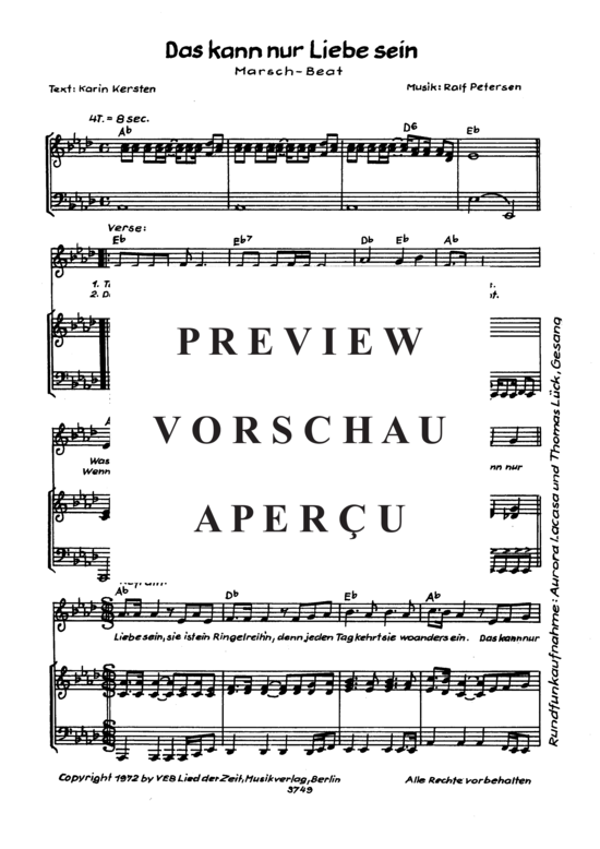 Product gallery: Page 4 of 4 Das kann nur Liebe sein , , Piano and Voice