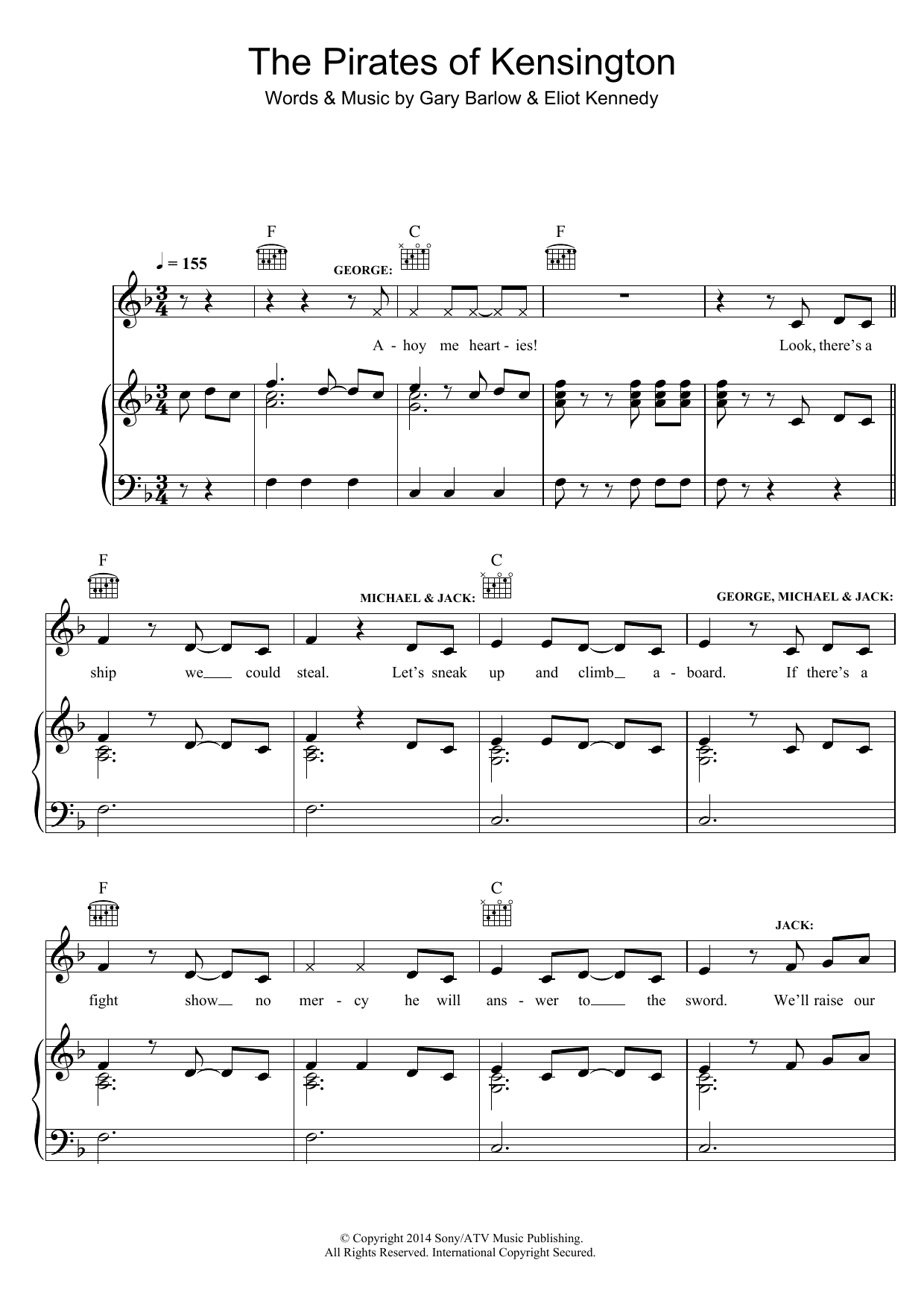 Produktbild zu: The Pirates Of Kensington (from 'Finding Neverland')