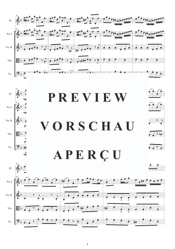 Produktgalerie: Seite 6 von 11 Concerto No.7 to 5 in D_Moll Op.5, , Querflöte Solo und Streicher Ensemble