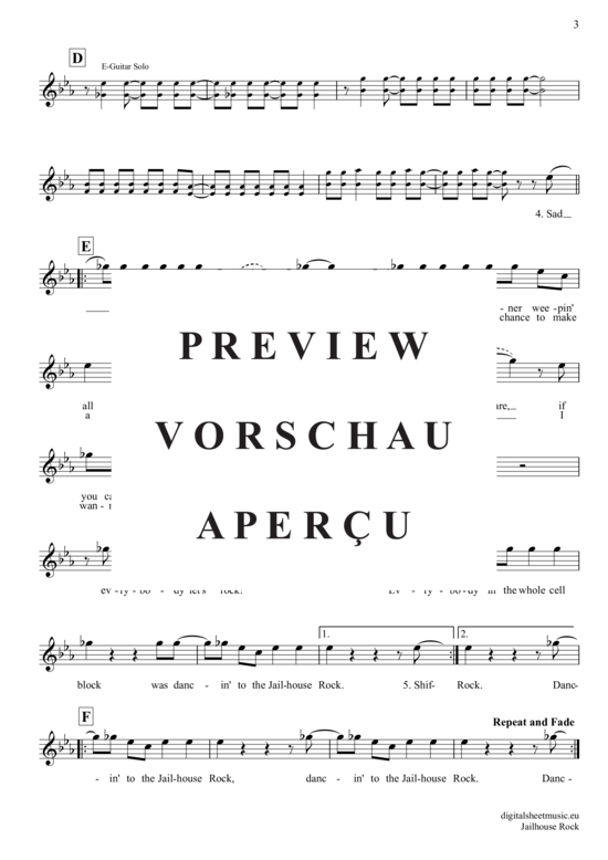 Produktgalerie: Seite 4 von 4 Jailhouse Rock , Presley, Elvis, (Oboe)