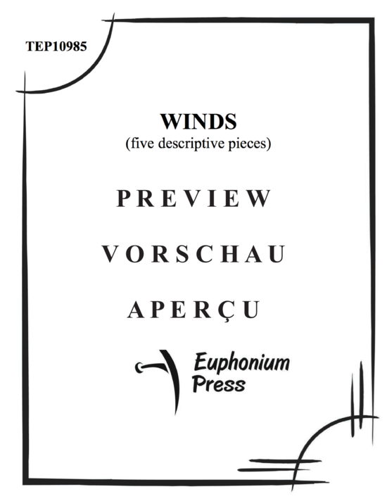 Produktgalerie: Seite 2 von 21 Winds: Five Descriptive Pieces for Tuba-Euphonium Octet , , (Tuba Ensemble EEEETTTT)