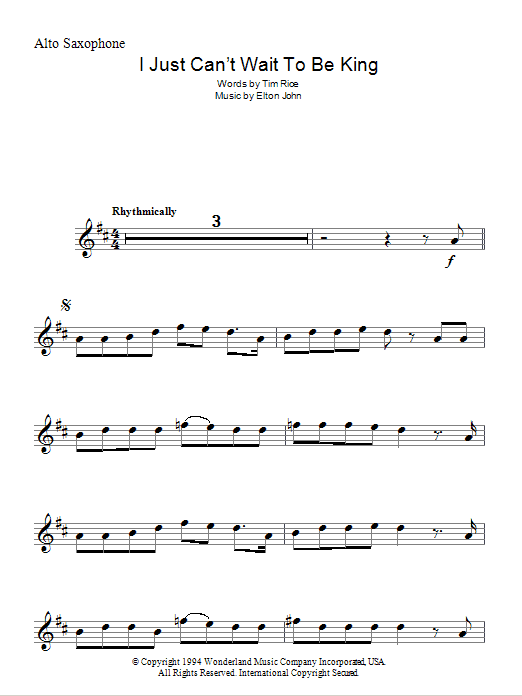 Produktbild zu: I Just Can't Wait To Be King (from The Lion King)